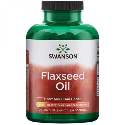 SWANSON Linų sėmenų aliejus 1000 mg, minkšt. kapsulės N100