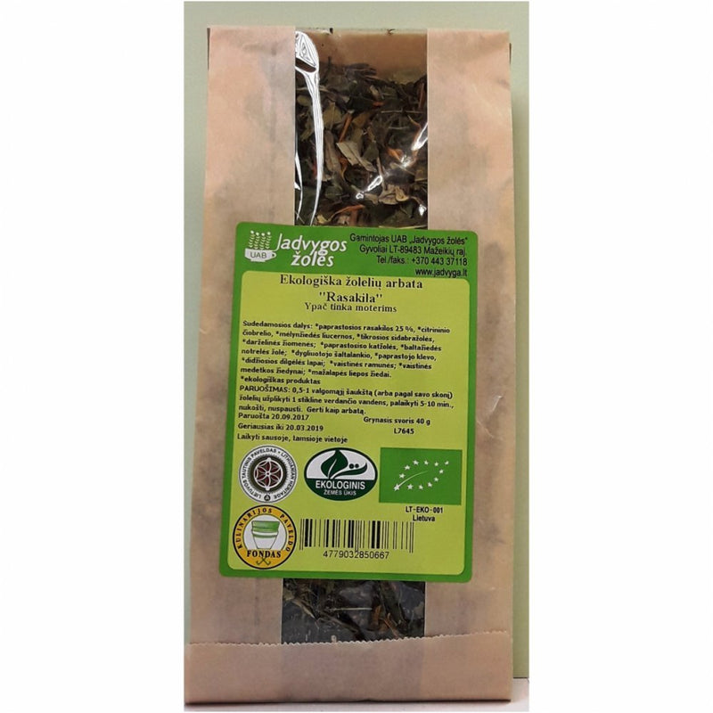 Ekologiška žolelių arbata Rasakila 40g, nuotrauka Nr. 2