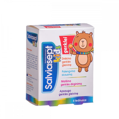 Salviasept Kids gerklei ledinukai N6