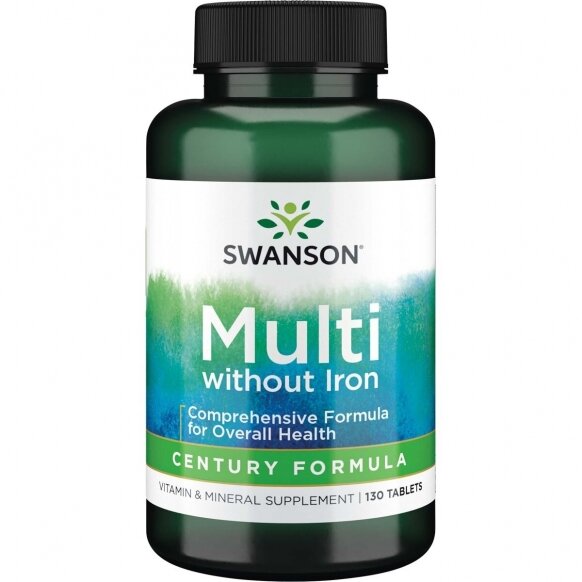SWANSON Super multivitaminų ir mineralų kompleksas be geležies, tabletės N130, nuotrauka Nr. 1